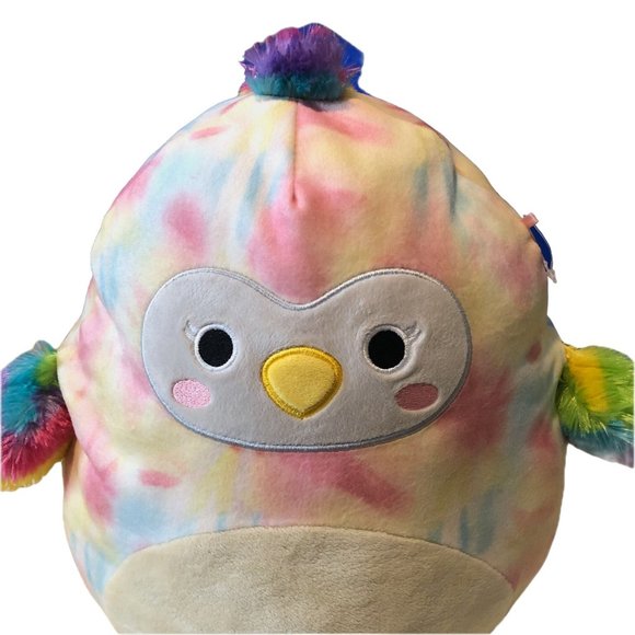 Squishmallows Kellytoy "Carmella" Tie Dye Toucan Squishdate 11/8/2021 13" Tall - Picture 1 of 12